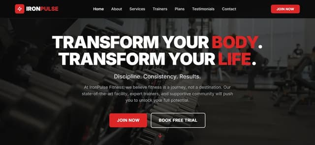 GymClub Website - project by Mudasir Fayaz